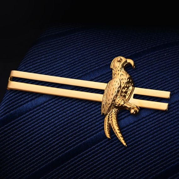 ネクタイピン 立体鸚鵡モチーフ紳士用ネクタイピン