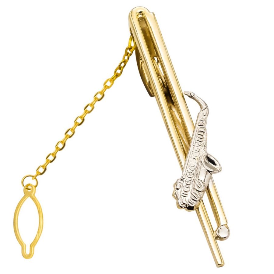 ネクタイピン 音楽好きに贈る ゴールド楽器ネクタイピン