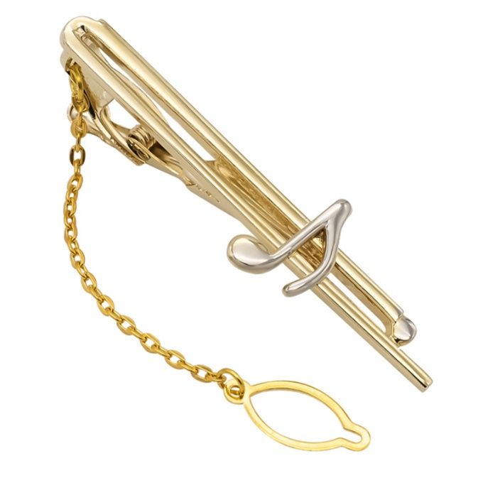 ネクタイピン 音符モチーフ金属製ネクタイピン