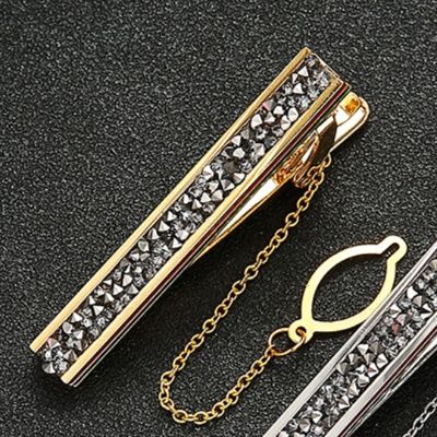 ネクタイピン 煌めき装飾ネクタイピン