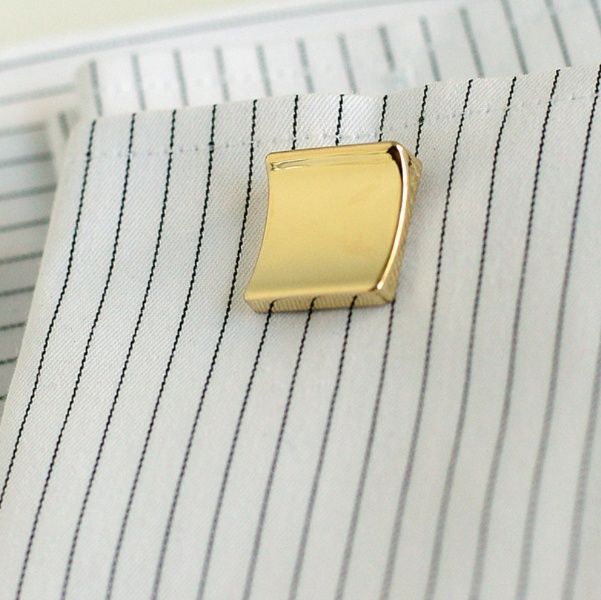 ネクタイピン 高級金属製正方形カフスボタンネクタイピン三点組