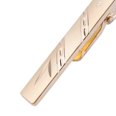 ネクタイピン 斜線模様彫刻入り金製ネクタイピン