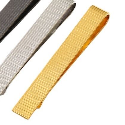 ネクタイピン 格子模様金属製ネクタイピン