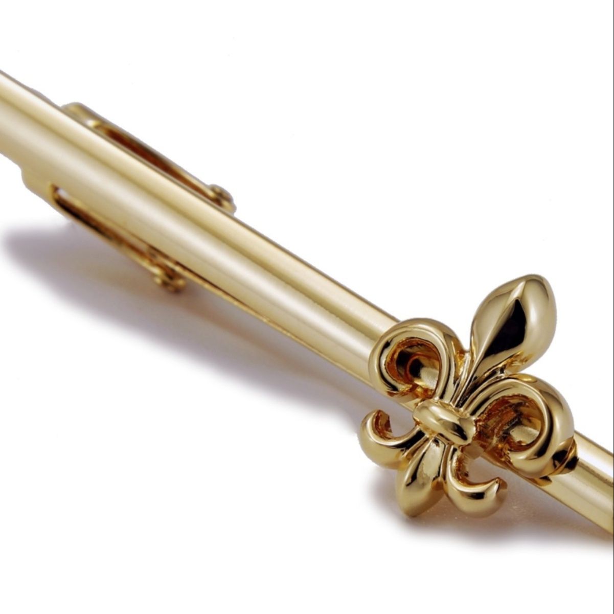 ネクタイピン 百合の紋章モチーフ金製ネクタイピン