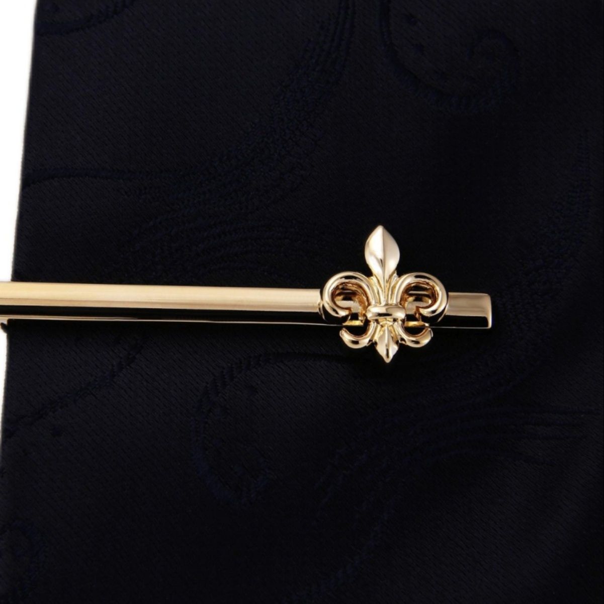 ネクタイピン 百合の紋章モチーフ金製ネクタイピン