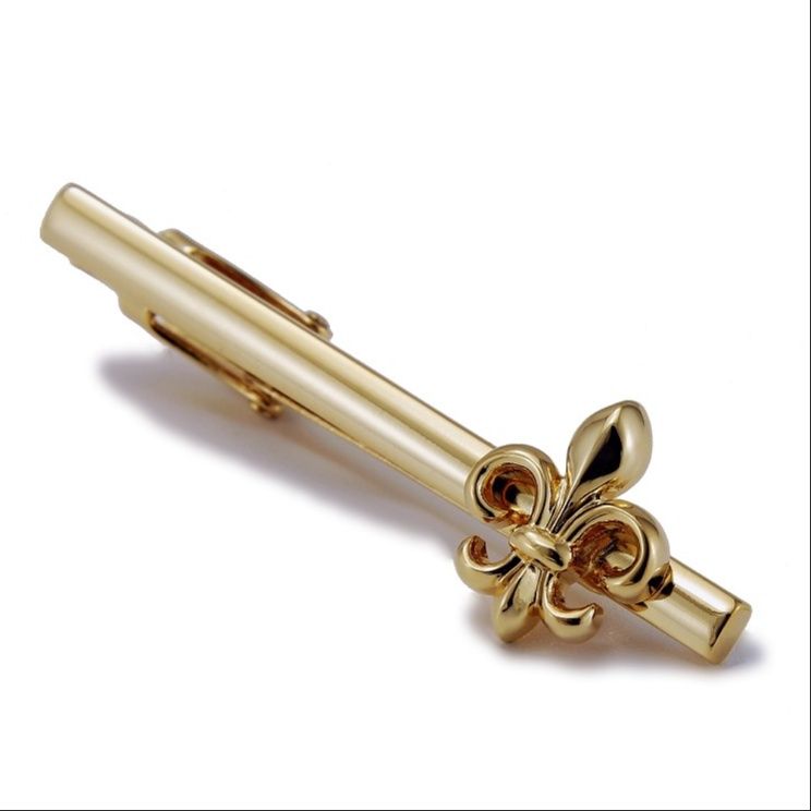 ネクタイピン 百合の紋章モチーフ金製ネクタイピン