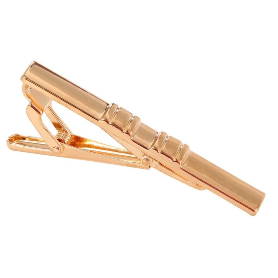 ネクタイピン 高級三段装飾金属製ネクタイピン