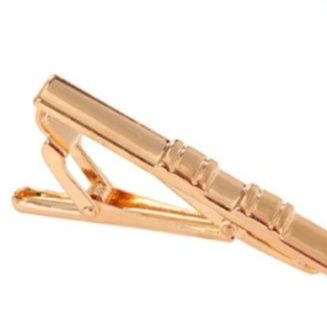 ネクタイピン 高級三段装飾金属製ネクタイピン