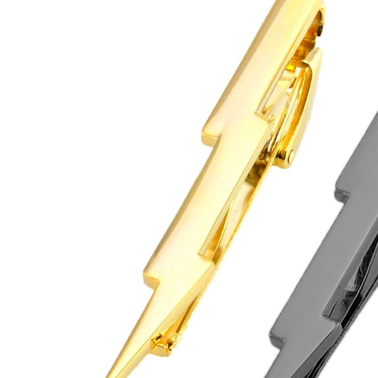 ネクタイピン 雷撃モチーフ金製ネクタイピン