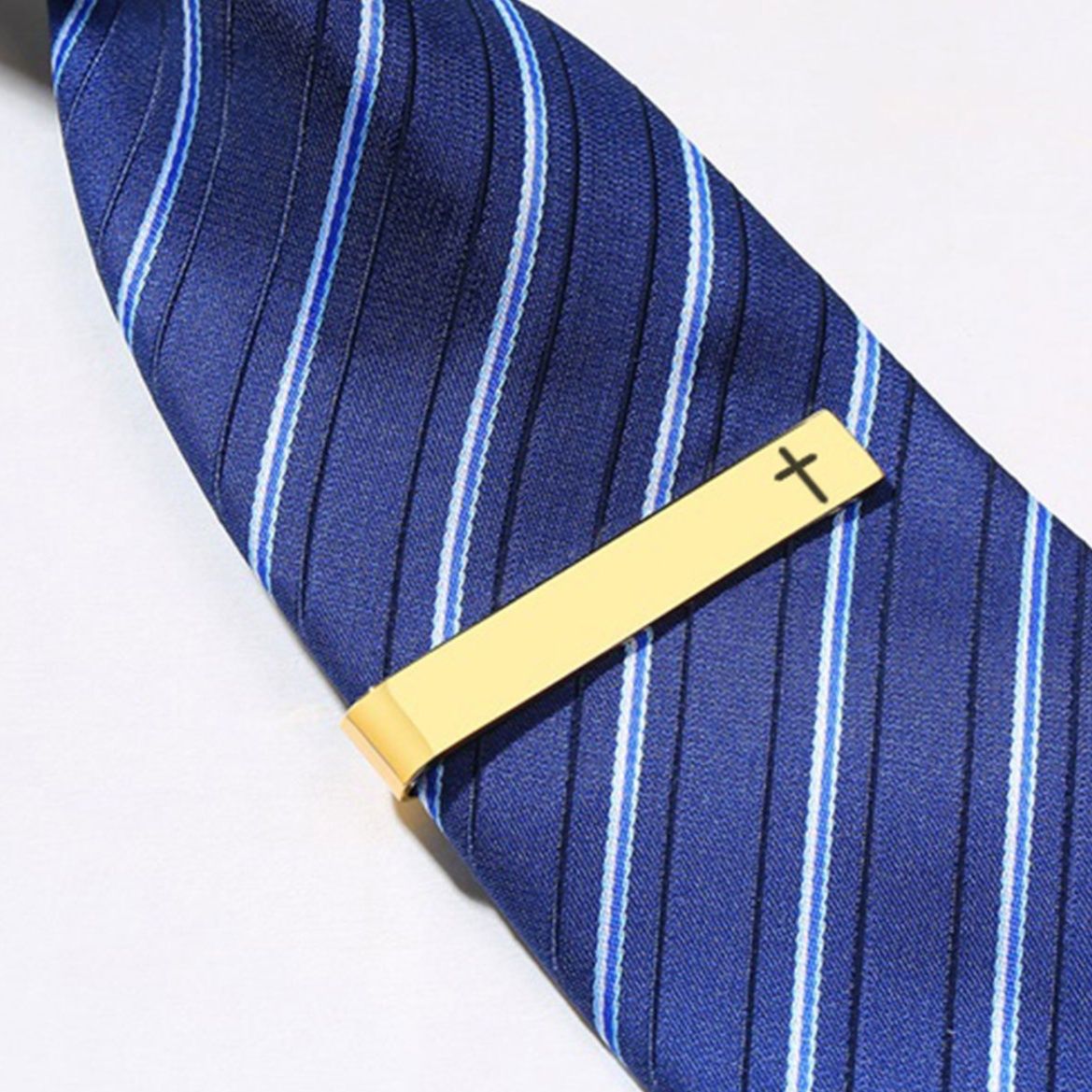 ネクタイピン 十字架デザイン金属製ネクタイピン