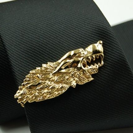 ネクタイピン 龍頭装飾立体彫刻ネクタイピン