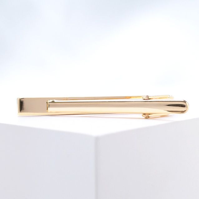 ネクタイピン 市松模様刻印入り高級ネクタイピン