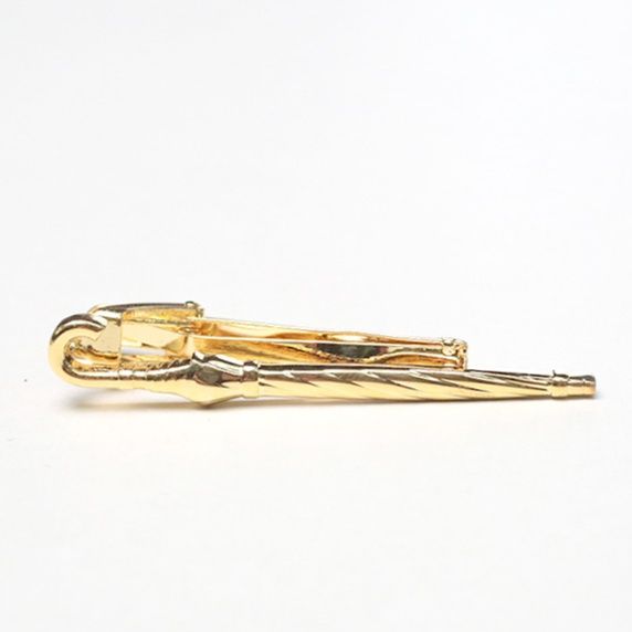 ネクタイピン ユニークな傘モチーフ ゴールドネクタイピン