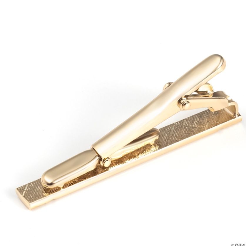 ネクタイピン 高級二重枠長方形ネクタイピン袖口ボタン三点組