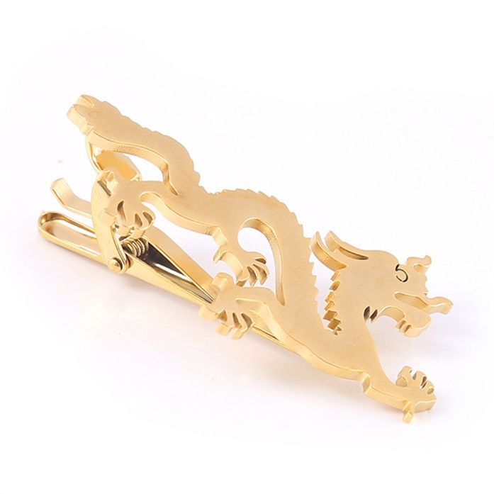 ネクタイピン 龍神モチーフ金製ネクタイピン