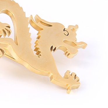 ネクタイピン 龍神モチーフ金製ネクタイピン