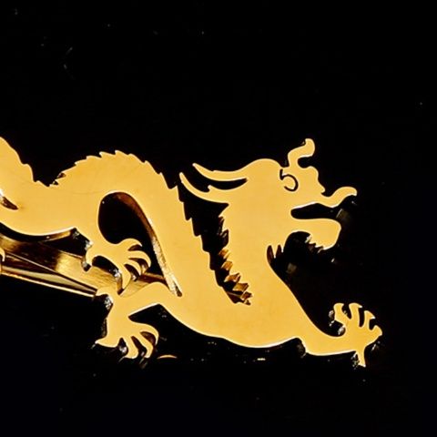 ネクタイピン 龍神モチーフ金製ネクタイピン