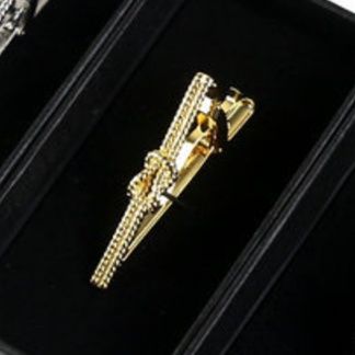 ネクタイピン 結び目装飾金属製ネクタイピン