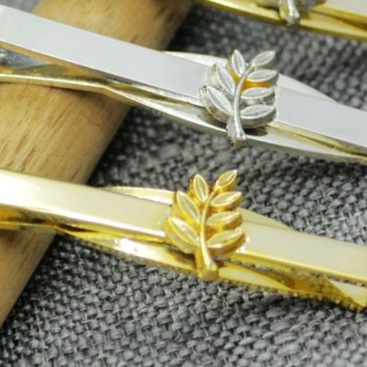 ネクタイピン 麦の穂装飾金製ネクタイピン