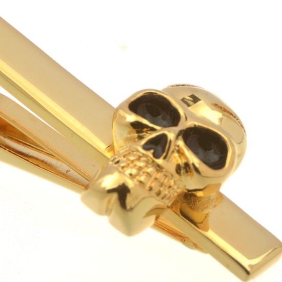 ネクタイピン がいこつモチーフ立体装飾ネクタイピン