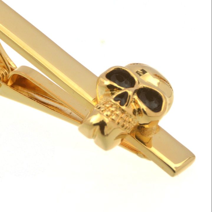 ネクタイピン がいこつモチーフ立体装飾ネクタイピン