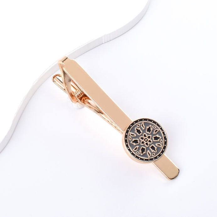 ネクタイピン 華麗なる雪花模様装飾ネクタイピン