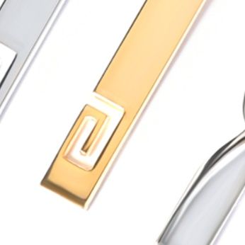 ネクタイピン 幾何学模様装飾付き上質金属製ネクタイピン