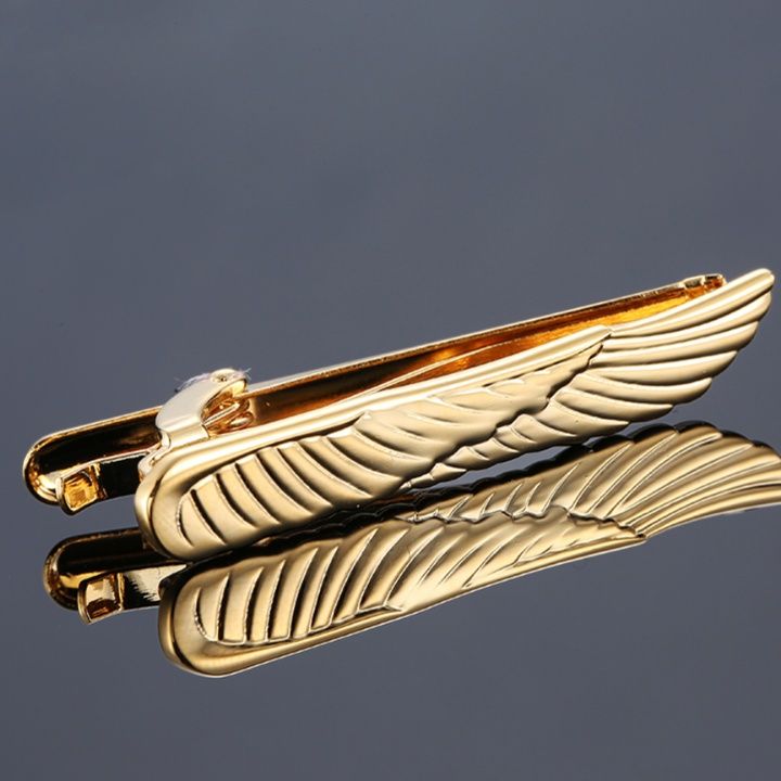 ネクタイピン 羽根モチーフ立体彫刻ネクタイピン