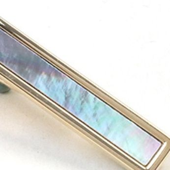 ネクタイピン 天然貝殻装飾長方形ネクタイピン