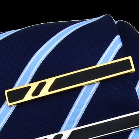 ネクタイピン 洗練されたモダンデザイン金属製ネクタイピン