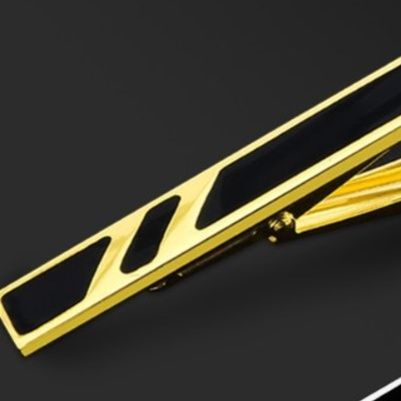 ネクタイピン 洗練されたモダンデザイン金属製ネクタイピン