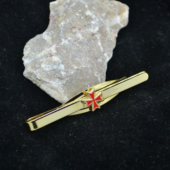 ネクタイピン 十字星紋章付き金製ネクタイピン