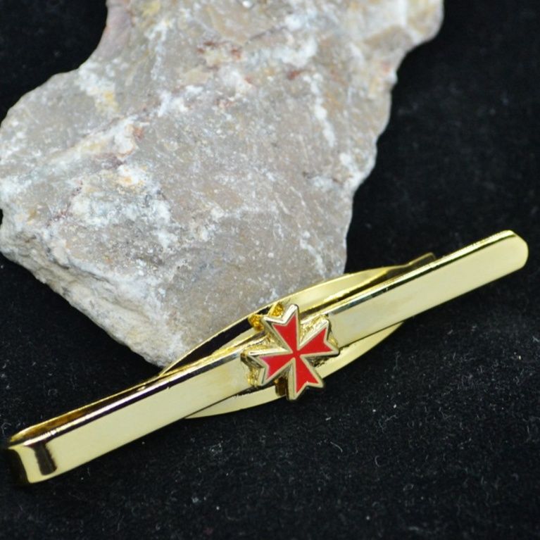 ネクタイピン 十字星紋章付き金製ネクタイピン