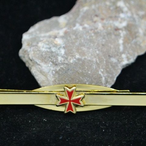 ネクタイピン 十字星紋章付き金製ネクタイピン