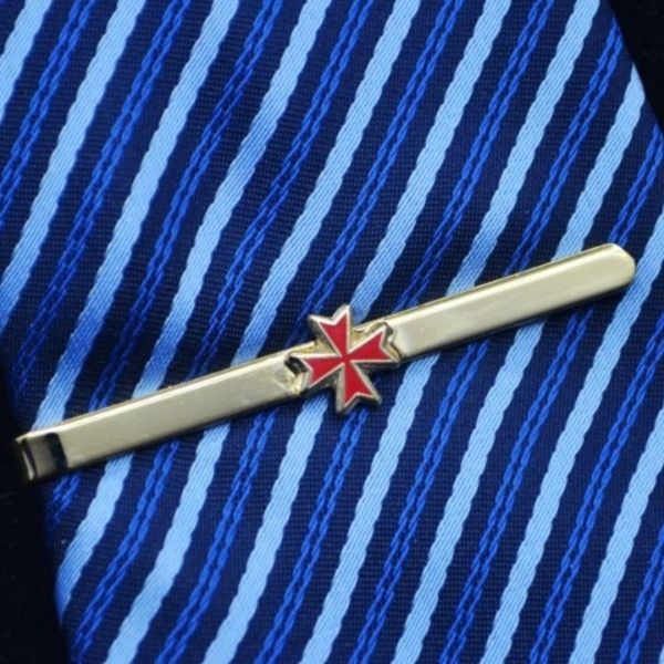 ネクタイピン 十字星紋章付き金製ネクタイピン