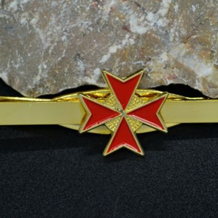 ネクタイピン 八角星エナメル装飾金製ネクタイピン