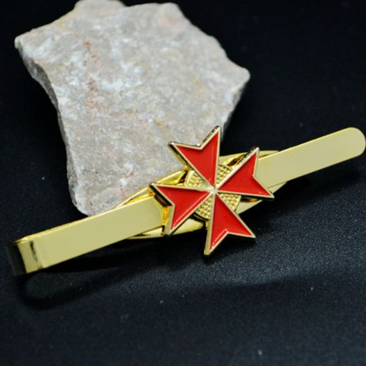 ネクタイピン 八角星エナメル装飾金製ネクタイピン