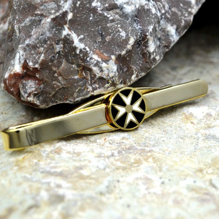 ネクタイピン 八角星紋章付き金製ネクタイピン