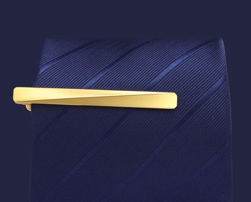 上品な輝き金属製シンプルネクタイピン