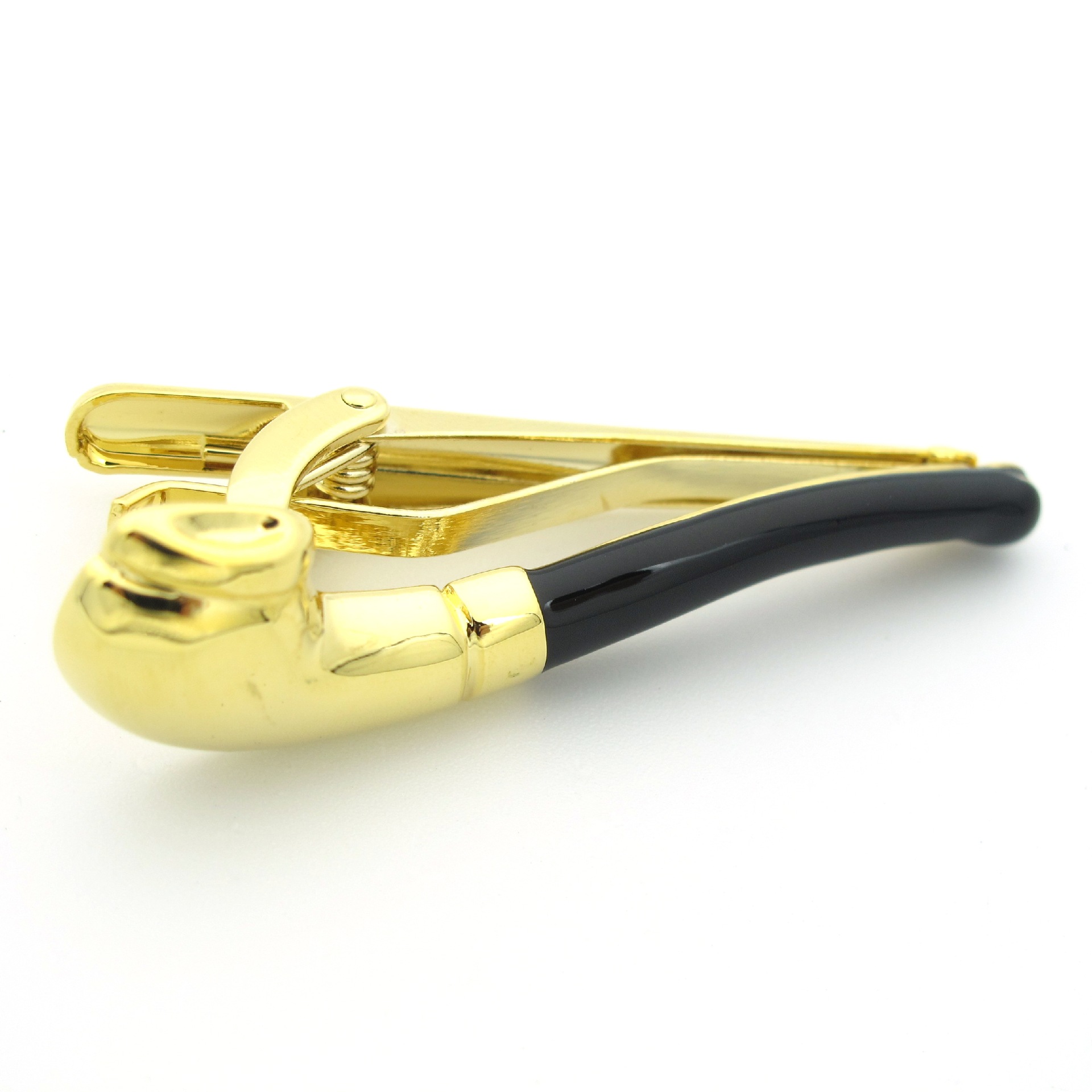 ネクタイピン 高級感漂う葉巻モチーフ金製ネクタイピン