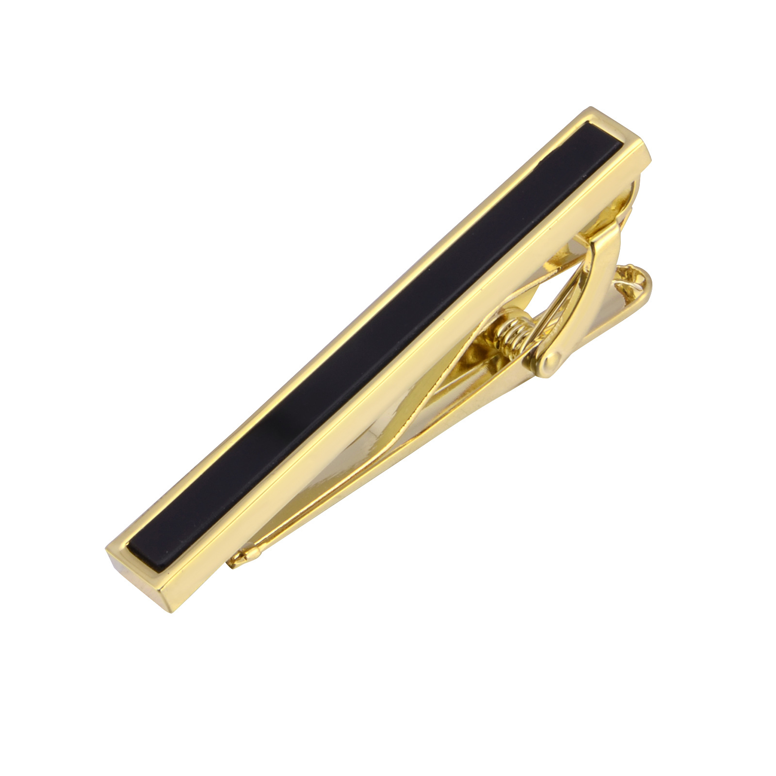 ネクタイピン 上品な縦線デザイン金製ネクタイピン