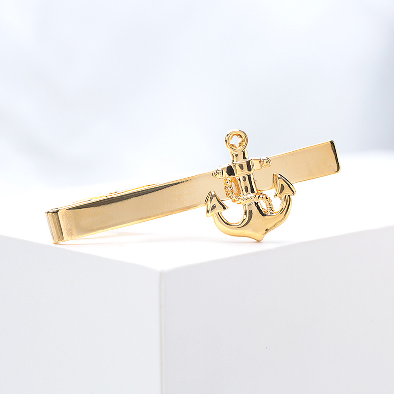 ネクタイピン 海軍錨モチーフ金製ネクタイピン