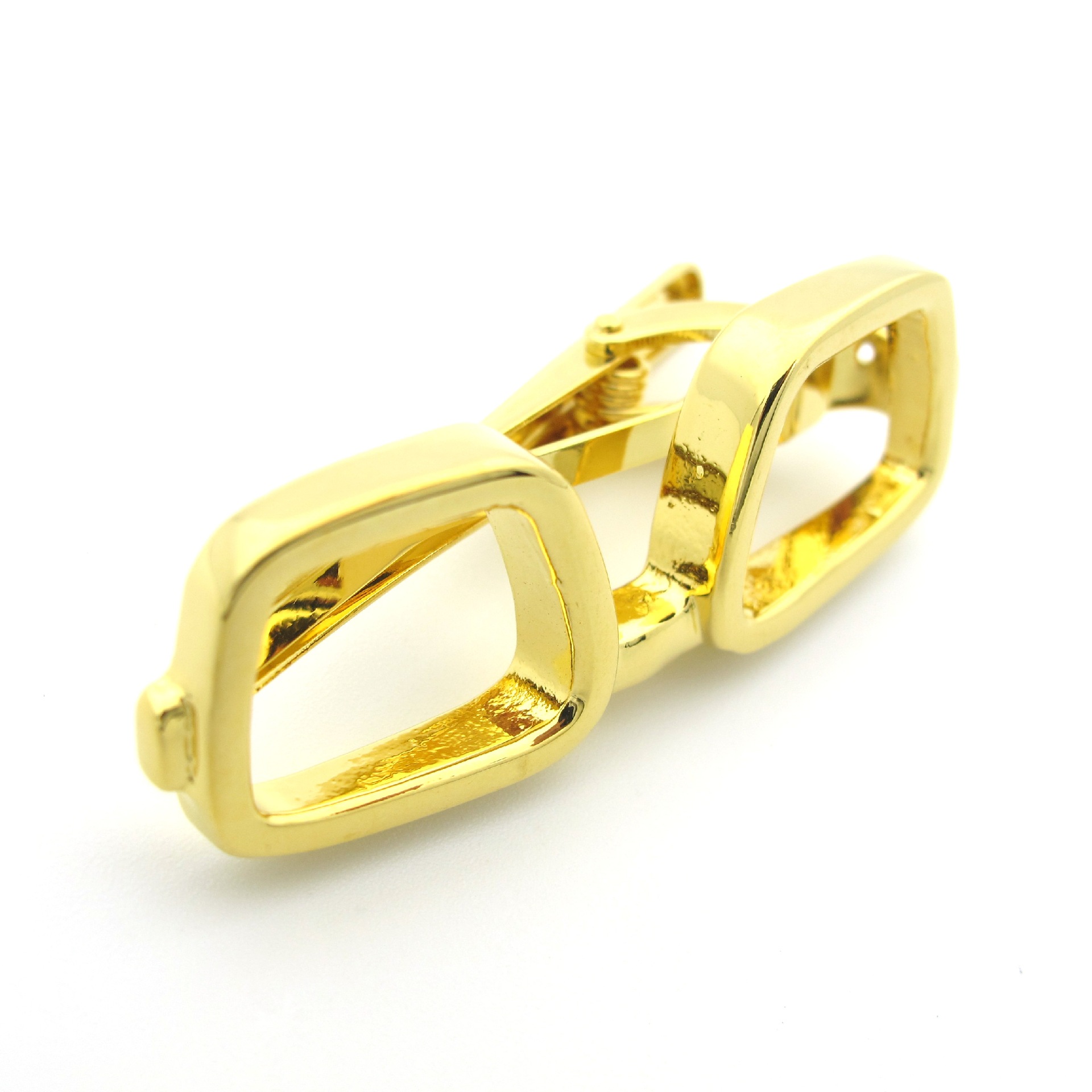 ネクタイピン 眼鏡型モチーフ金製ネクタイピン