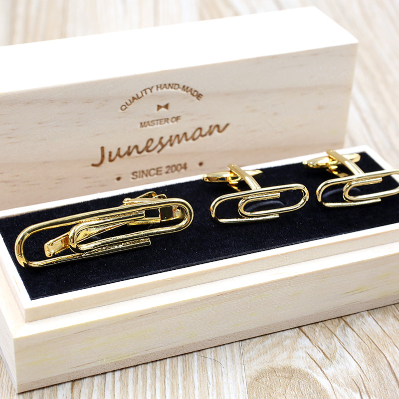 ネクタイピン クリップモチーフ ネクタイピン＆カフスセット