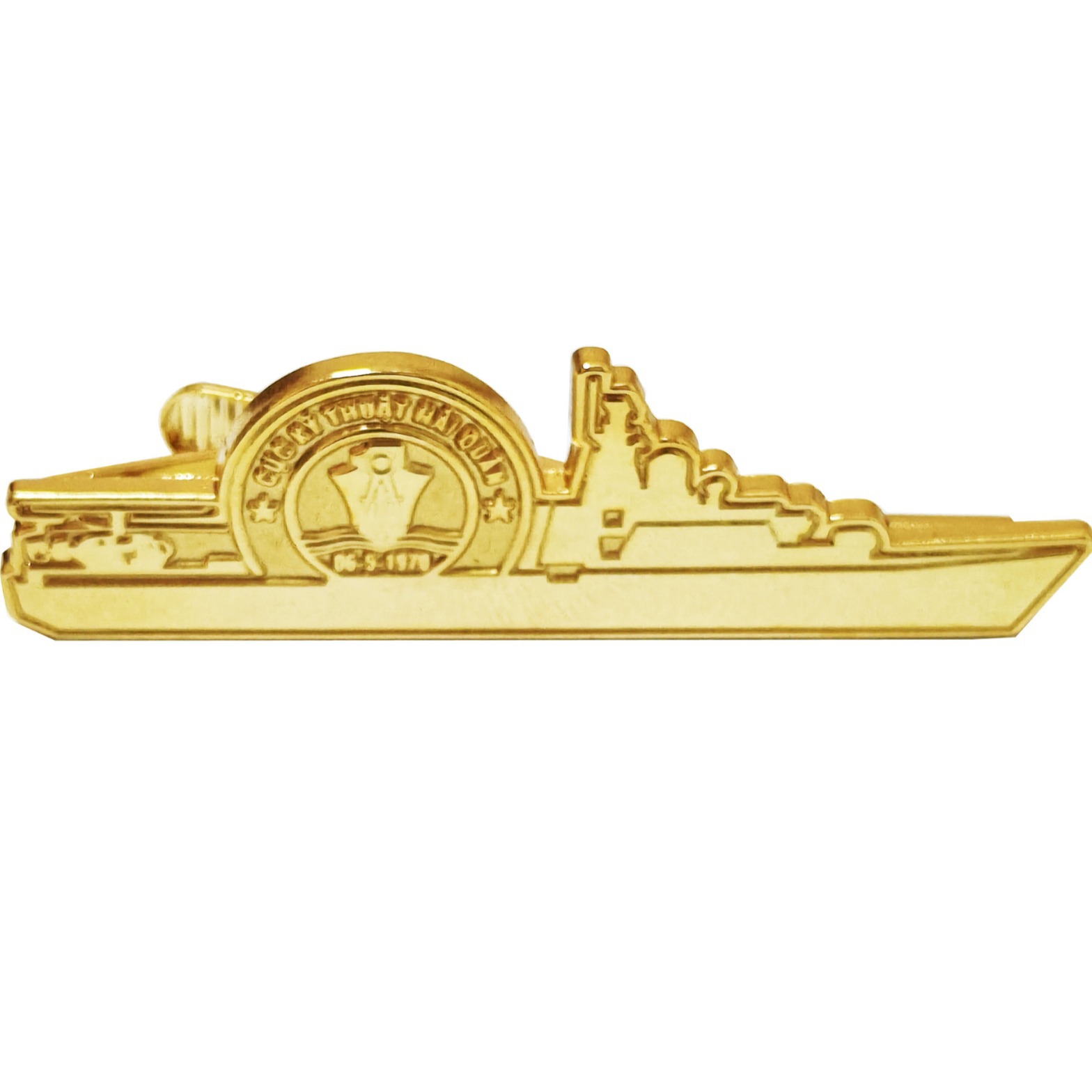 ネクタイピン 海軍艦船モチーフ立体彫刻ネクタイピン