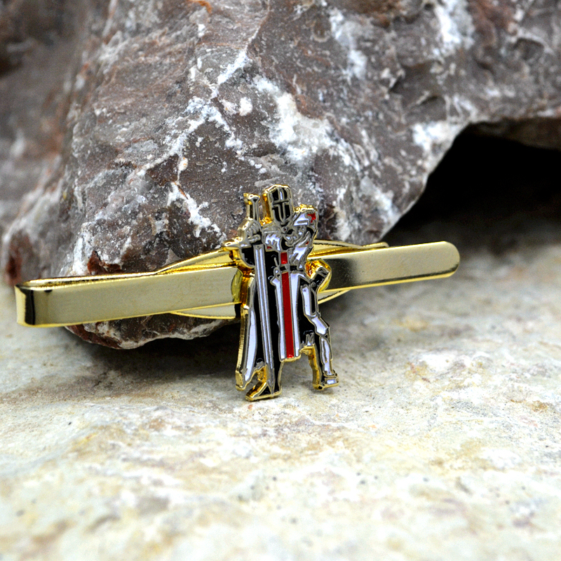 ネクタイピン 騎士剣盾モチーフ金属製ネクタイピン