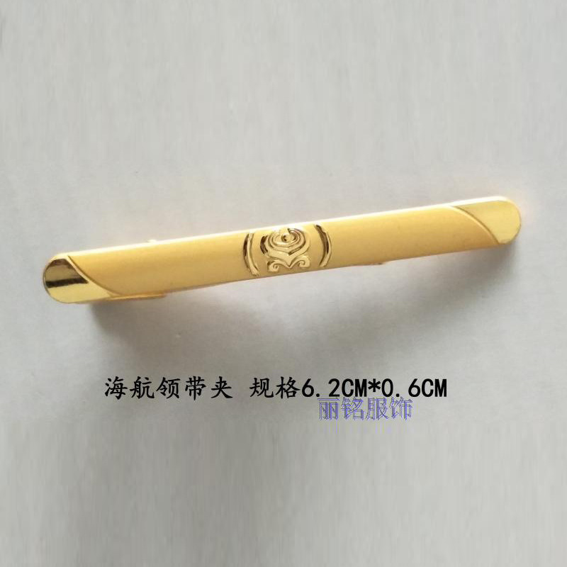 薔薇彫刻入り細身ネクタイピン 金調仕上げ