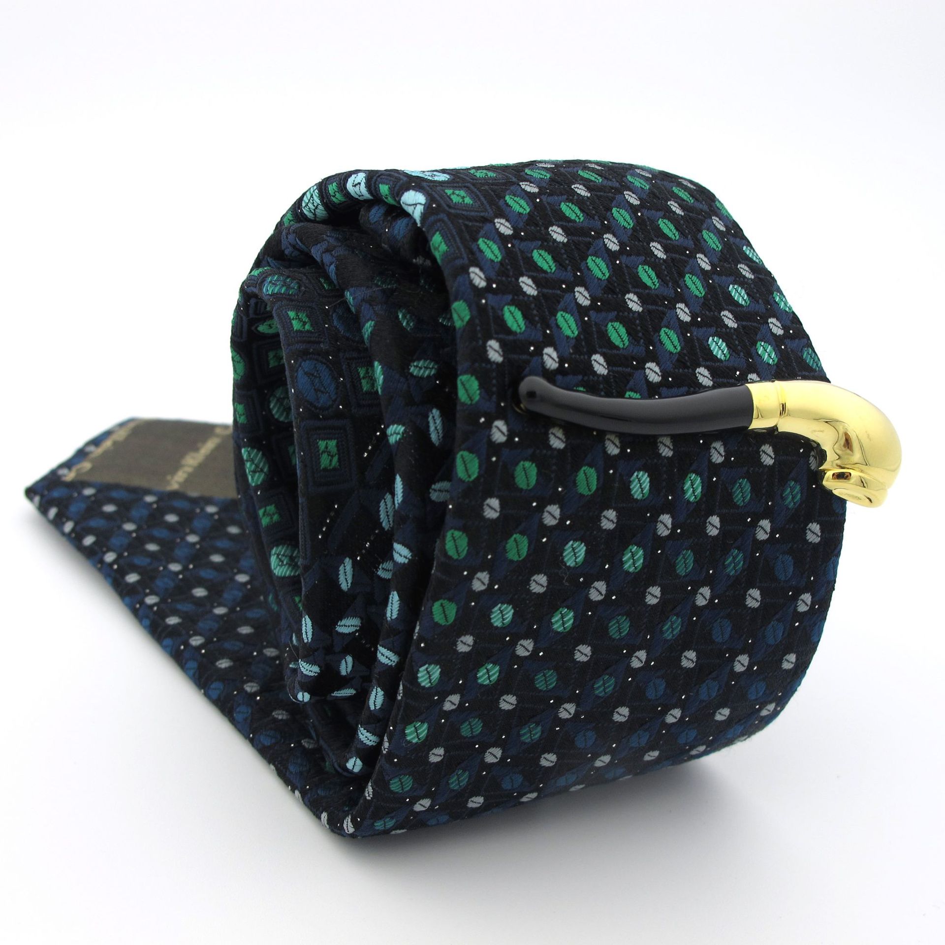 ネクタイピン 高級感漂う葉巻モチーフ金製ネクタイピン