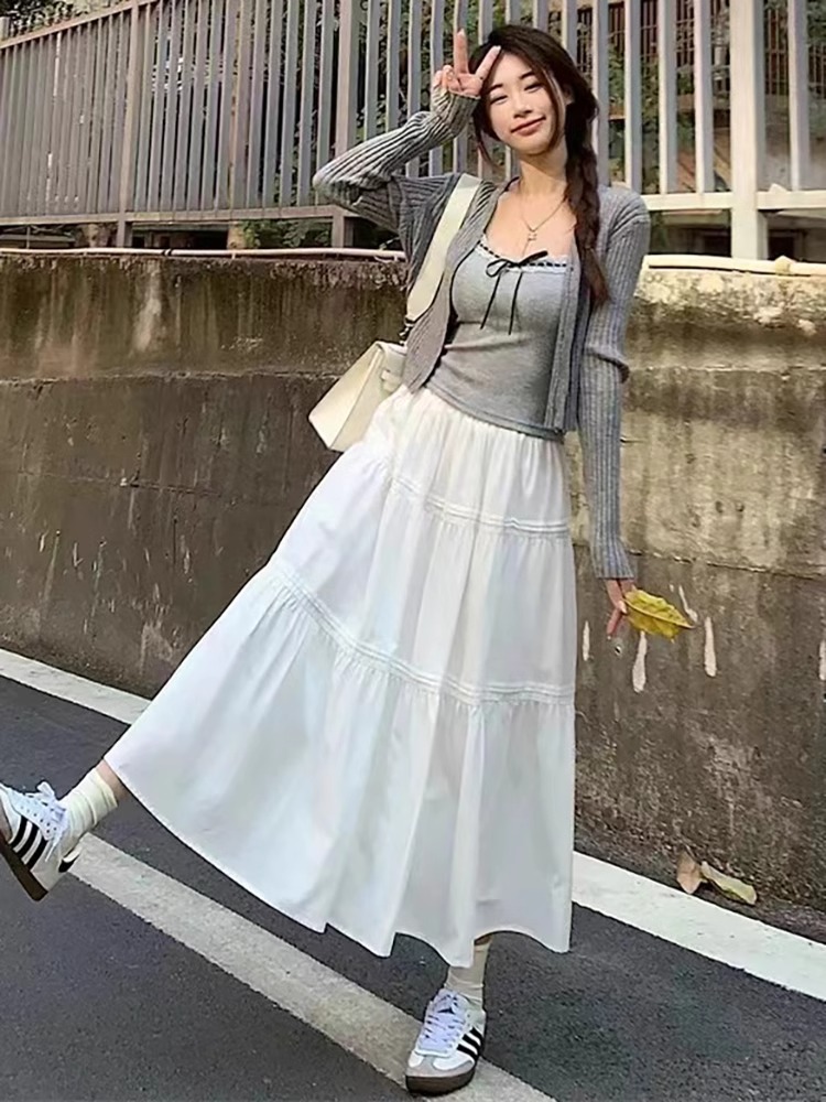 ティアードスカート  ティアードスカート  ふんわり段重ねプリーツスカート