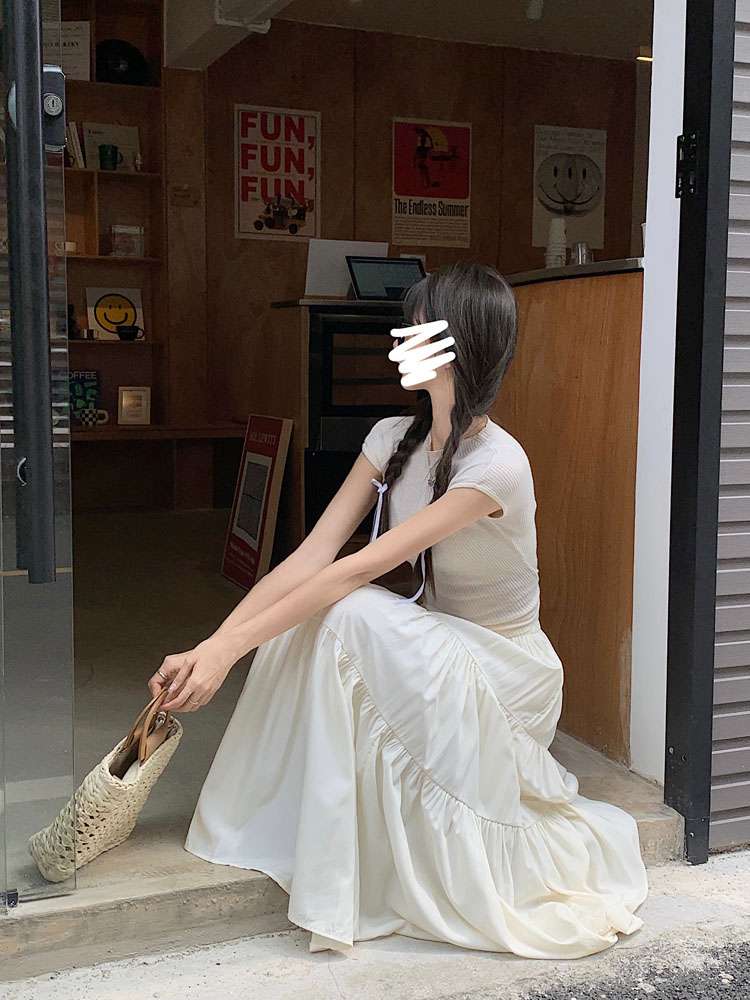 スカート ティアード ふんわりティアードロングスカート